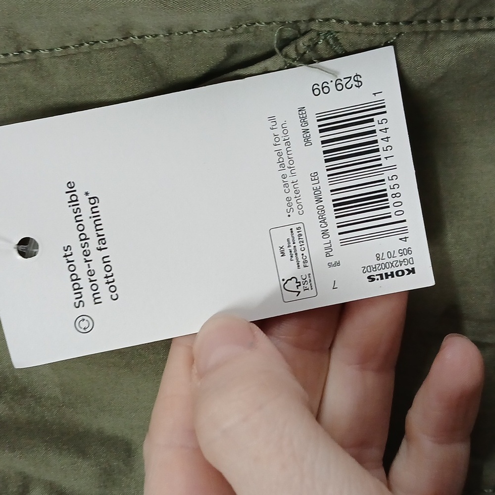 SO Wide Leg Cargo Pants Youth 7 - Picture 7 of 9